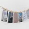 2-Pack Hanging Photo Display with Clips – Boho Wooden Bead Garland, Collage Picture Frame Wall Decor with 10 Clips for Bedroom, Dorm, Cubicle, or Teen Gifts